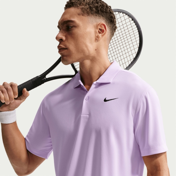 Nike Dri-FIT Solid Logo Polo - Violet Mist/Black