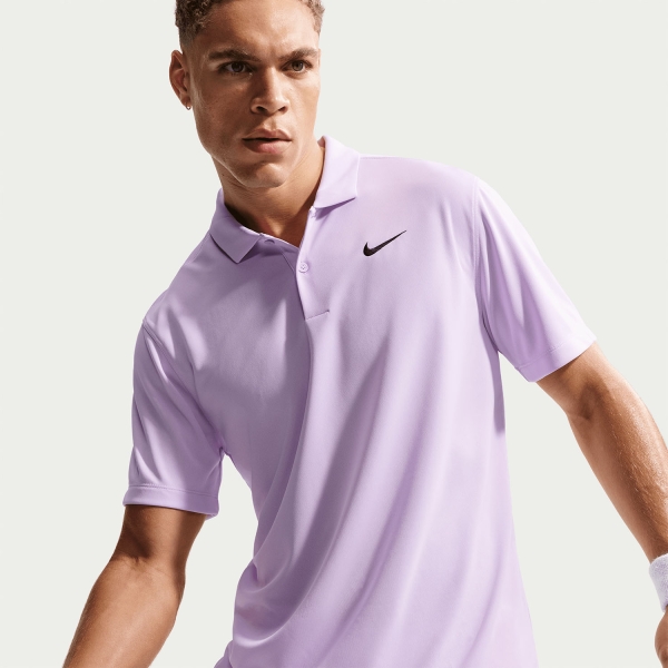 Nike Dri-FIT Solid Logo Polo - Violet Mist/Black