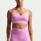 Nike Indy Swoosh Sports Bra - Light Magenta/White Nike Indy Swoosh Sports Bra - Light Magenta/White