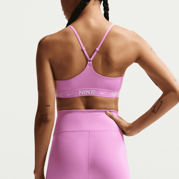 Nike Indy Swoosh Reggiseno Sportivo - Light Magenta/White