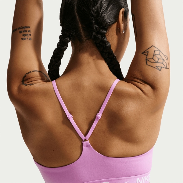 Nike Indy Swoosh Reggiseno Sportivo - Light Magenta/White
