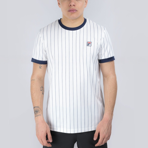 Camisetas de Tenis Hombre Fila BB Stripes Camiseta  White FRM261311010