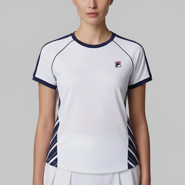 Camisetas y Polos de Tenis Mujer Fila Josefine Camiseta  White/Navy FBL2613600153