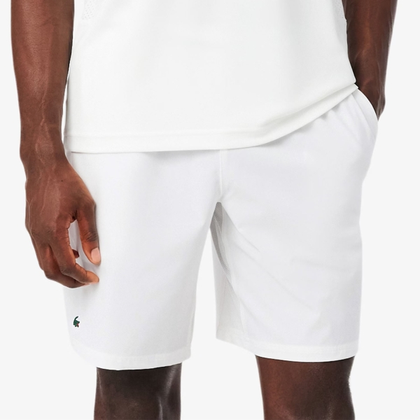 Lacoste X Novak Djokovic 9in Shorts - Blanc/Marron