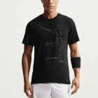 Nike Court Graphic Paris T-Shirt - Black