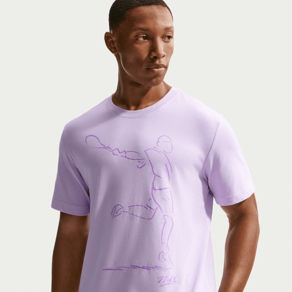 Nike Court Graphic Paris T-Shirt - Violet Mist