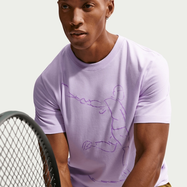 Nike Court Graphic Paris T-Shirt - Violet Mist