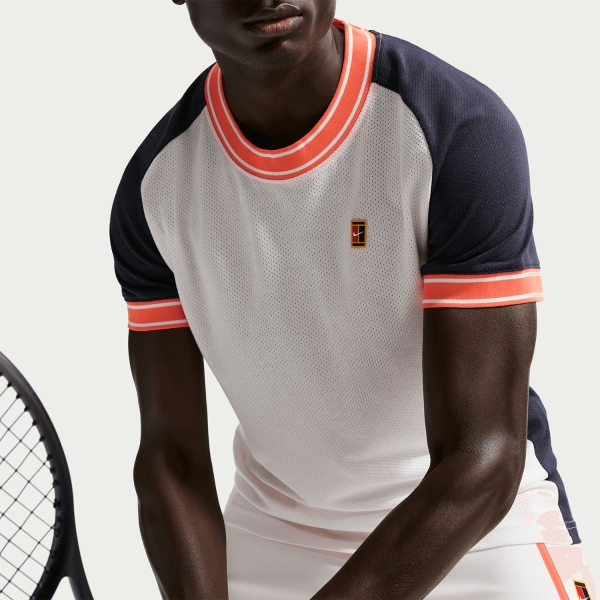 Nike Court Heritage Logo Maglietta - Sail/Dark Obsidian