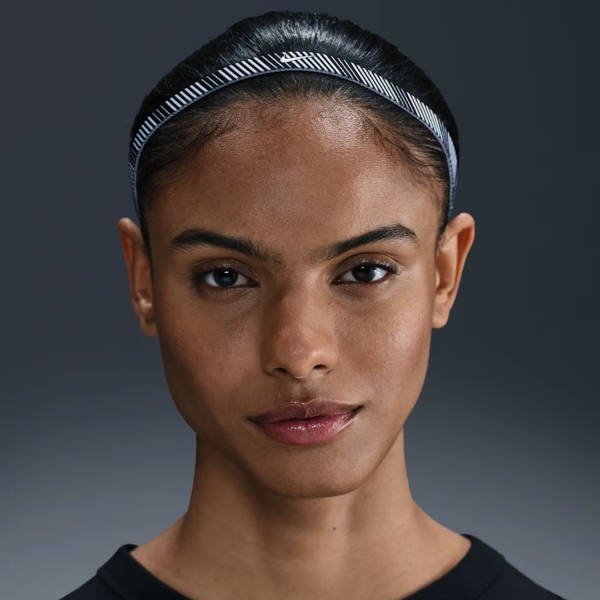 Nike Flex Classic Printed x 6 Mini Hairbands - White/Black