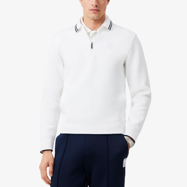 Men's Tennis Shirts and Hoodies Lacoste Ultra Dry Heritage Sweatshirt  Blanc SH0271001
