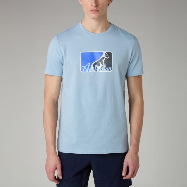 Camisetas de Tenis Hombre Australian League Camiseta Azzurro Pastello TEUTS0084440