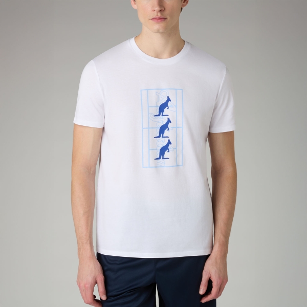 Camisetas de Tenis Hombre Australian Kangaroo Field Camiseta  Bianco TEUTS0091002