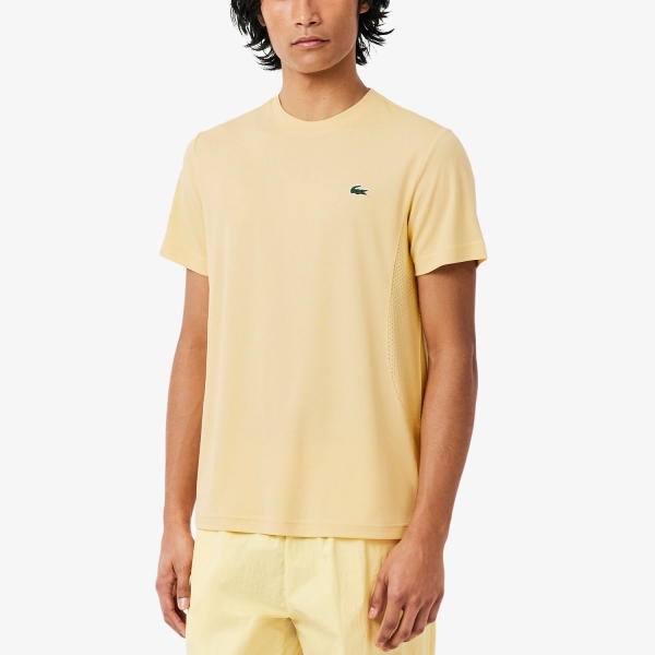 Camisetas de Tenis Hombre Lacoste X Novak Djokovic Camiseta Jaune TH9973ZCM