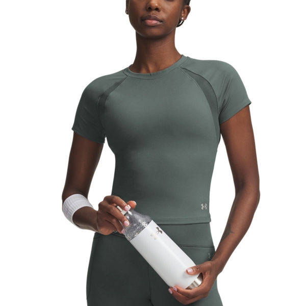 Women`s Tennis T-Shirts and Polos Under Armour Motion Mesh TShirt  Clay Green/Titanium 60110450709