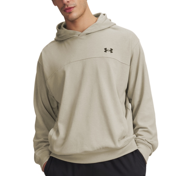 Maglie e Felpe Tennis Uomo Under Armour Rival Pro Felpa  City Khaki/Black 60123350299
