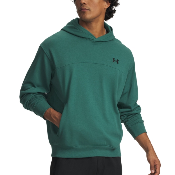 Camisetas y Sudaderas Hombre Under Armour Rival Pro Sudadera  Rack Green/Black 60123350338