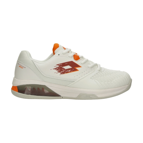 Calzado Tenis Hombre Lotto Raptor Hyperpulse 300 SPD  All White/Etruscan Red 223557EAA