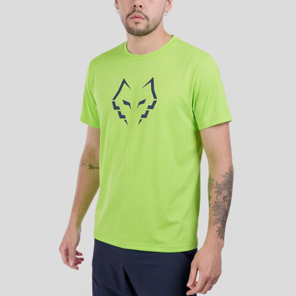 Maglietta Tennis Uomo Babolat Juan Lebron Logo Maglietta Green/Flash 6MF264428013