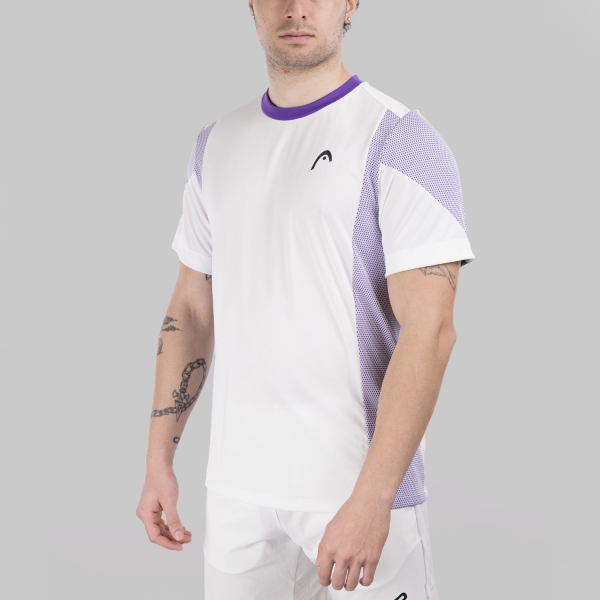 Maglietta Tennis Uomo HEAD Slice Tech Maglietta  White/Purple 811116WHPU