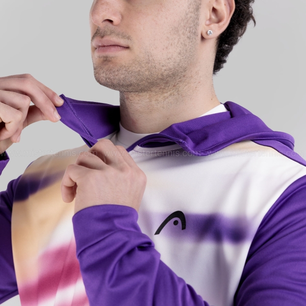 HEAD Topspin Graphic Sudadera - Purple/Print Vision