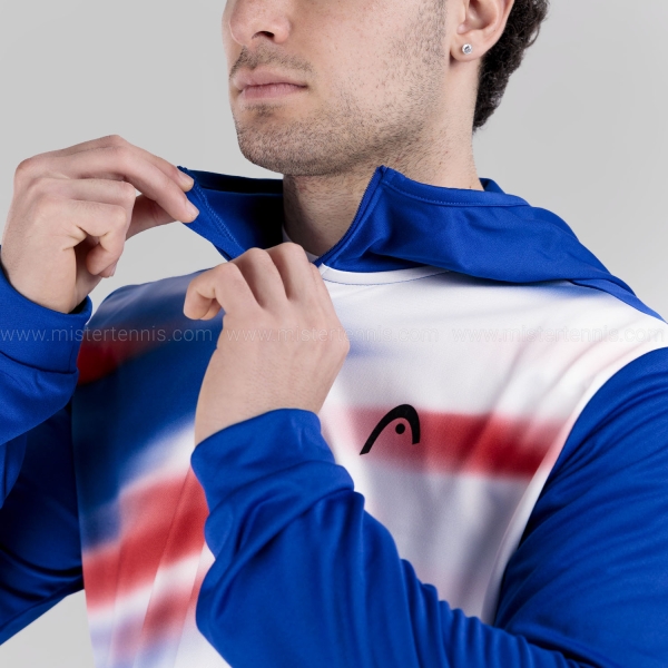 HEAD Topspin Graphic Sudadera - Royal/Print Vision