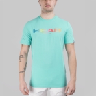 HEAD Rainbow Logo Maglietta - Turquoise