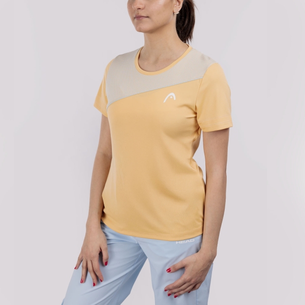 Magliette e Polo Tennis Donna HEAD Tie Break Pro Maglietta  Apricot/Light Blue 814206APLB