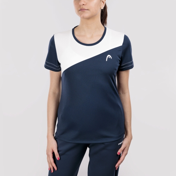 Magliette e Polo Tennis Donna HEAD Tie Break Pro Maglietta  Navy/White 814206NVWH