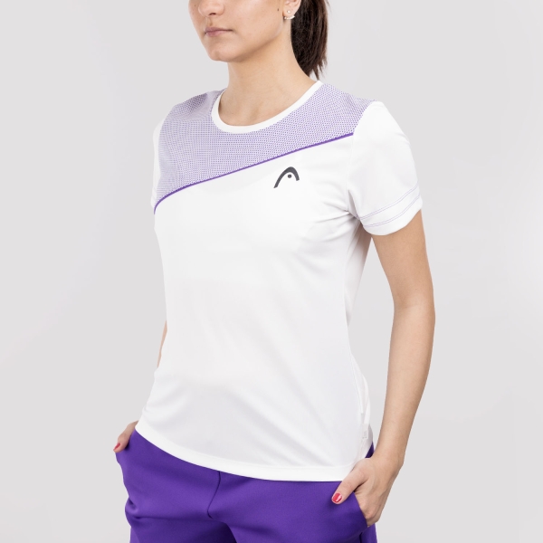 Magliette e Polo Tennis Donna HEAD Tie Break Pro Maglietta  White/Purple 814206WHPU