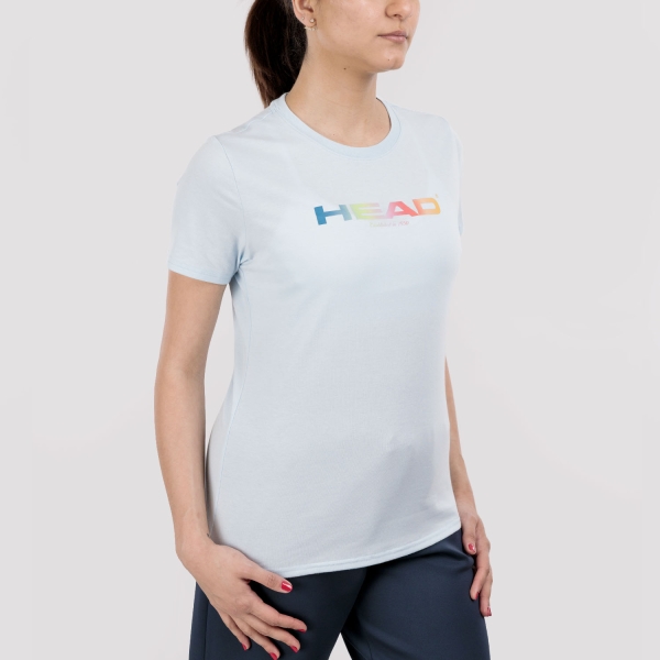 Camisetas y Polos de Tenis Mujer HEAD Rainbow Logo Camiseta  Light Blue 814445LB