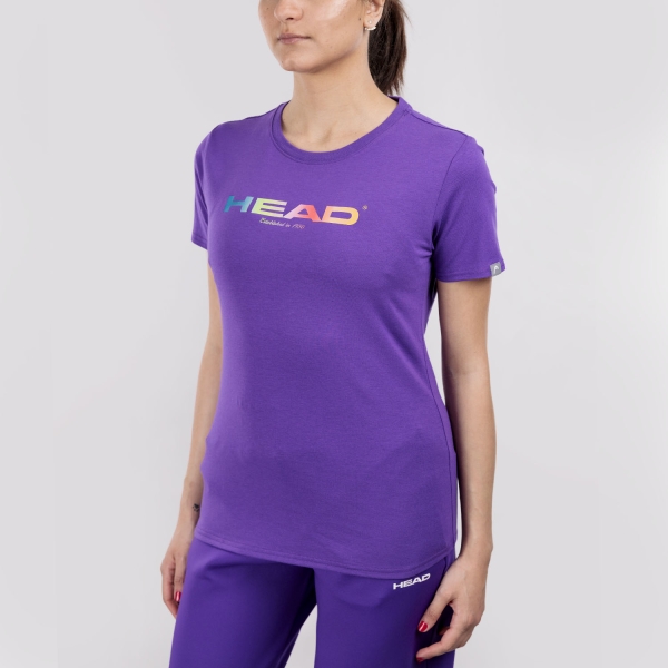 Camisetas y Polos de Tenis Mujer HEAD Rainbow Logo Camiseta  Purple 814445PU