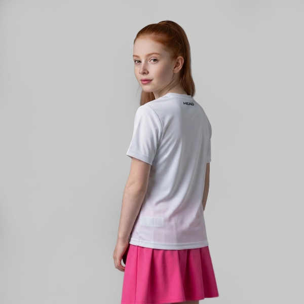 HEAD Tie Break II Maglietta Bambina - Apricot/Print Vision