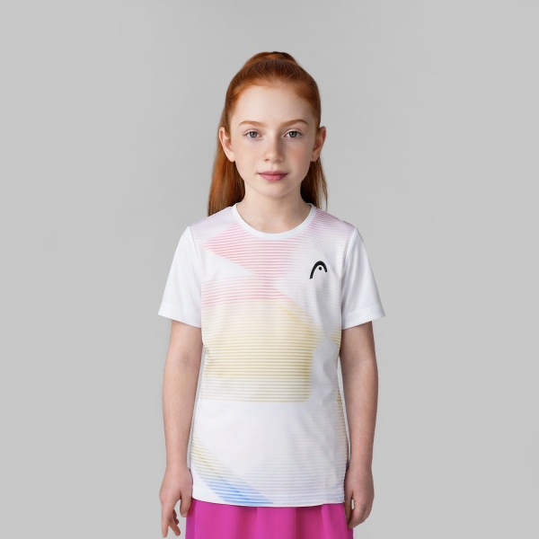 Top and Shirts Girl HEAD Tie Break II TShirt Girls  Light Blue/Print Vision 816006LBXW