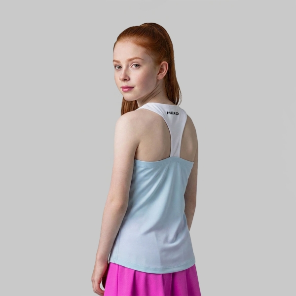 HEAD Spirit Graphic Top Niña - Light Blue/White