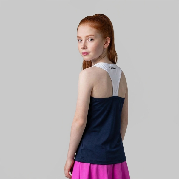 HEAD Spirit Graphic Top Niña - Navy/White