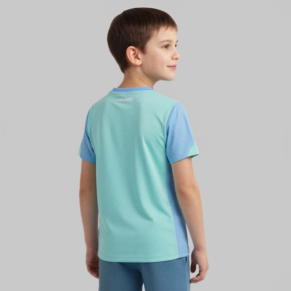 HEAD Slice Camiseta Niño - Turquoise/Airforce Blue