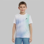 HEAD Topspin Graphic Camiseta Niño - Turquoise/Print Vision
