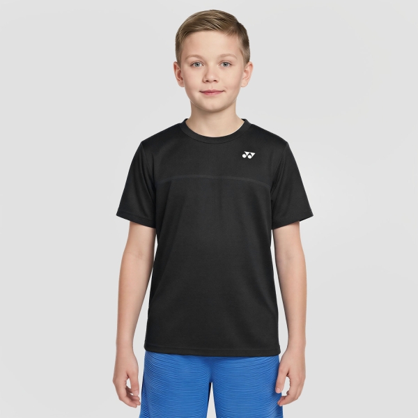 Tennis Polo and Shirts Boy Yonex Practice TShirt Junior  Black ABJPY10728N