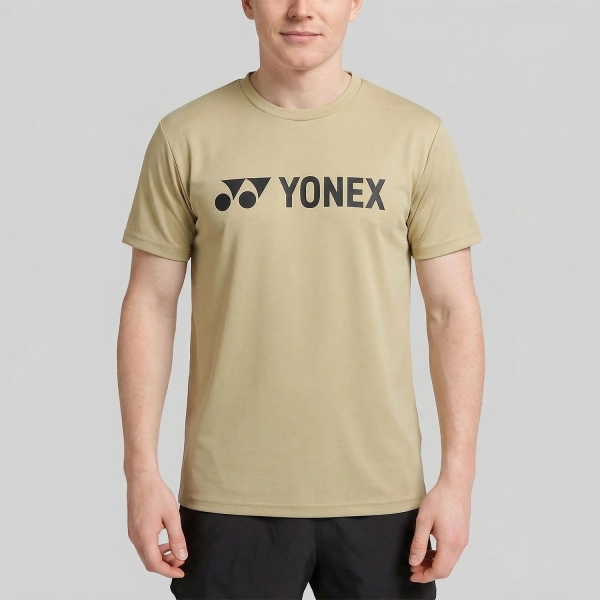 Camisetas de Tenis Hombre Yonex Practice Y Logo Camiseta  Khaki Beige ABUPY16856KB