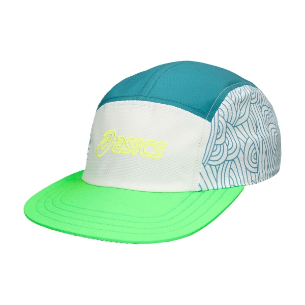 Gorras de Tenis ASICS Graphic Gorra  Mistypine/Vitalgreen/Cream/Illuminate Green 3043A144300