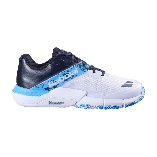 Calzado padel Babolat Movea 2  White/Cyan Blue 3A0S25B5711102