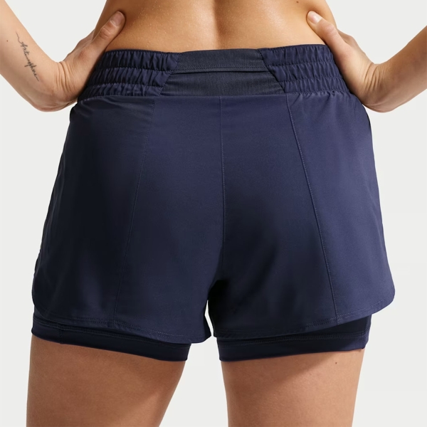 Nike One 2 in 1 3in Shorts - Midnight Navy/White