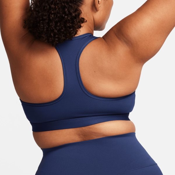 Nike Swoosh Dri-FIT Sujetador Deportivo - Midnight Navy/White