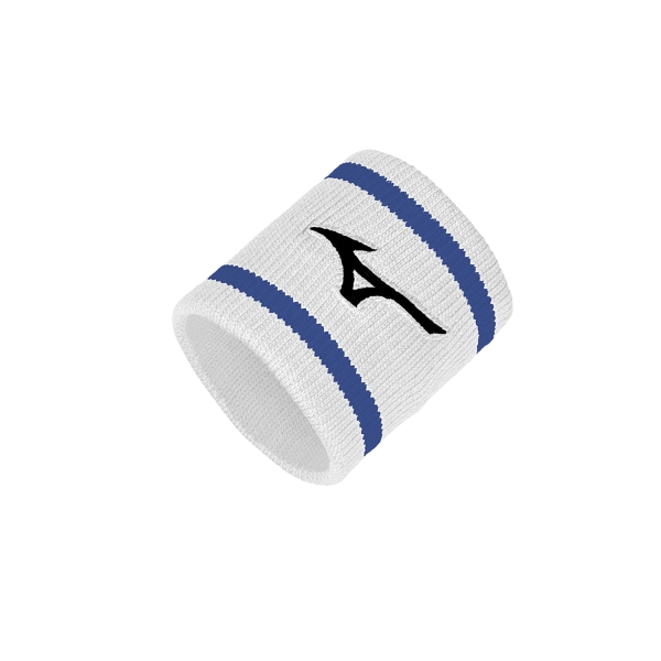 Muñequeras Tenis Mizuno Logo Munequeras Cortas  White/Ultramarine 32GYC220Z92