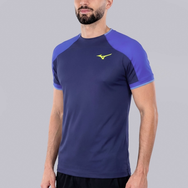 Men's Tennis Shirts Mizuno Stargazer Shadow Graphic TShirt  Estate Blue 62GAD00312