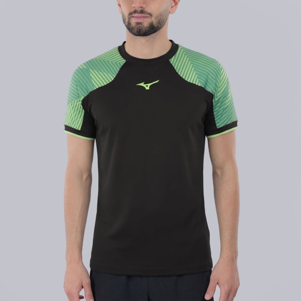 Men's Tennis Shirts Mizuno Stargazer Shadow TShirt  Black 62GAD00209