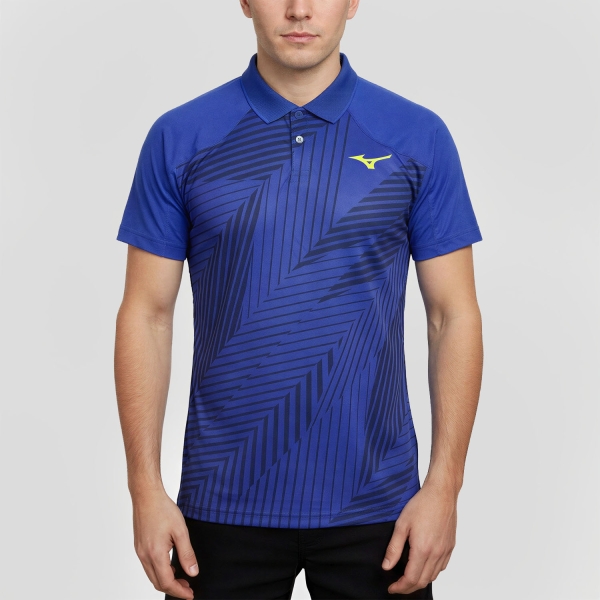 Men's Tennis Polo Mizuno Stargazer Shadow Polo  Dazzling Blue 62GAD00423