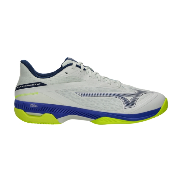 Scarpe Tennis Uomo Mizuno Wave Exceed Court AC  White/Dazzling Blue/Lightning Yellow 61GA251820