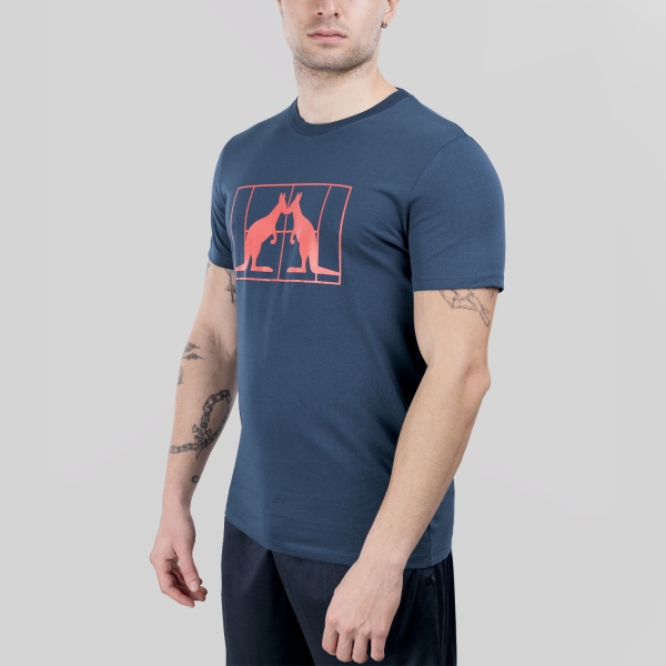 Maglietta Tennis Uomo Australian Gemini Maglietta  Eclipse Blue PAUTS0024194