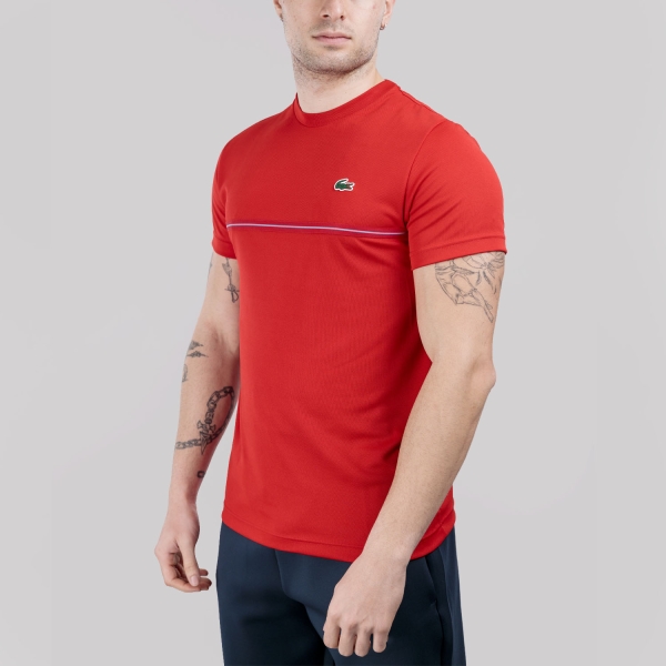 Camisetas de Tenis Hombre Lacoste Graphic Camiseta  Rouge TH0173240